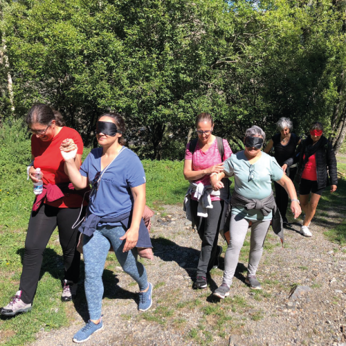 Imatge del recorrecut fet durant el taller de Banys de Bosc.